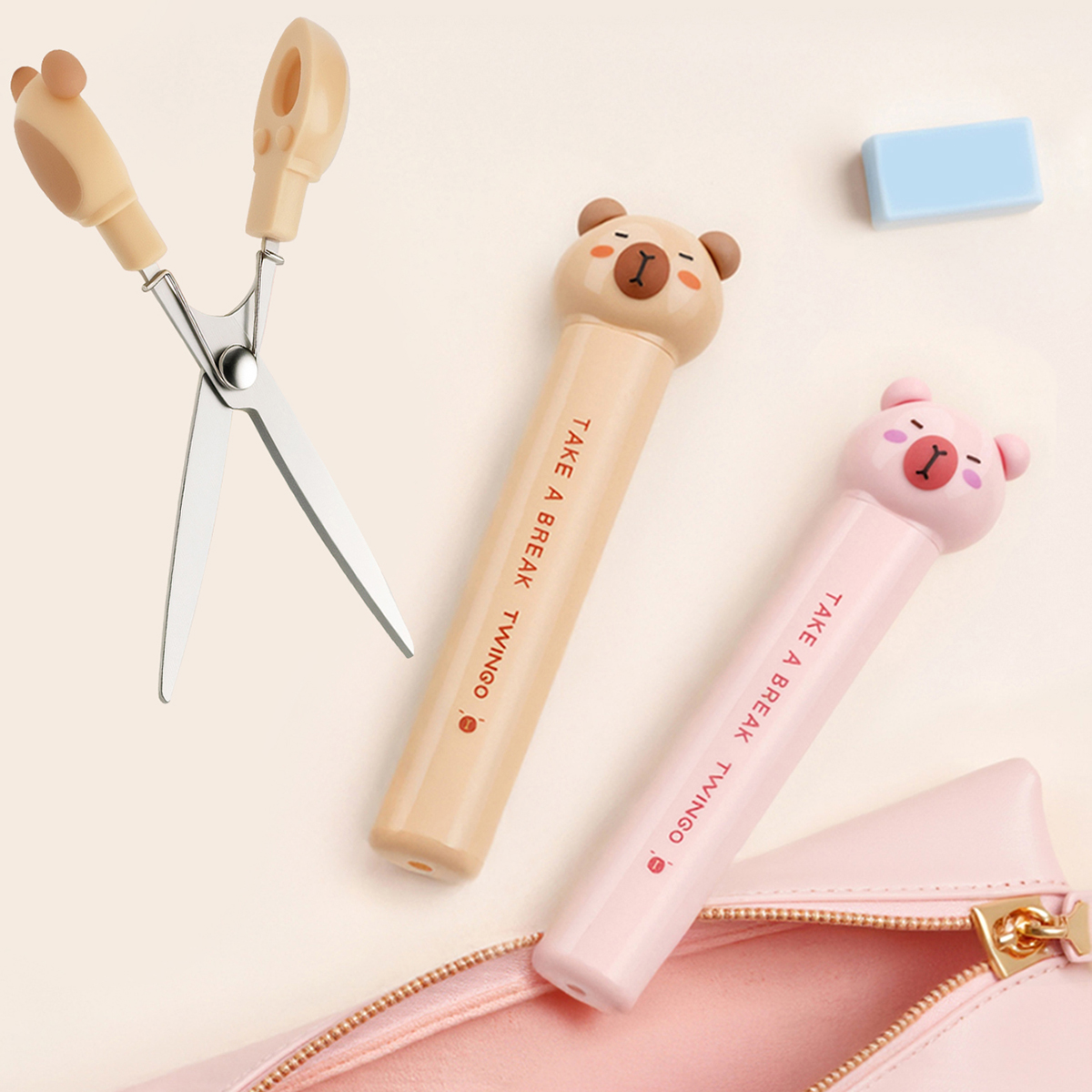 Stationery Office - Capybara Scissor Cartoon Folding Design Portable