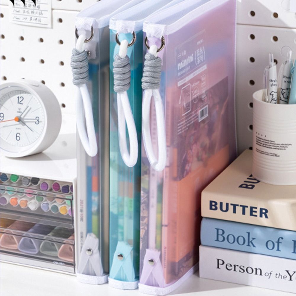 Is Stationery Office Supply - Portable Transparent A4 Zipper File Bag