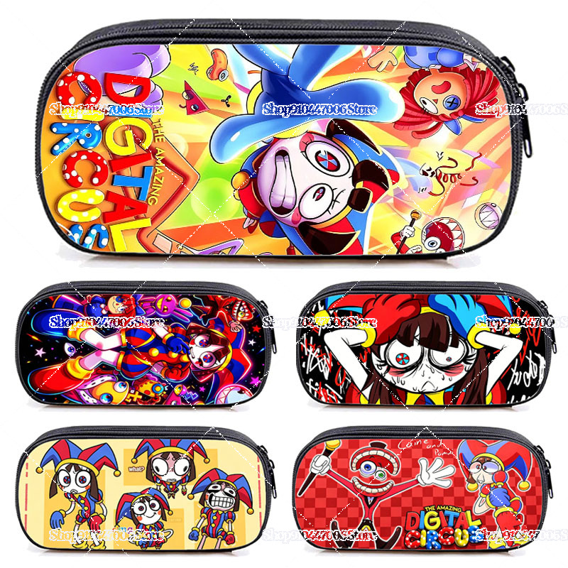 Pencil Case Large - Cartoon Anime The Amazing Circus Pattern