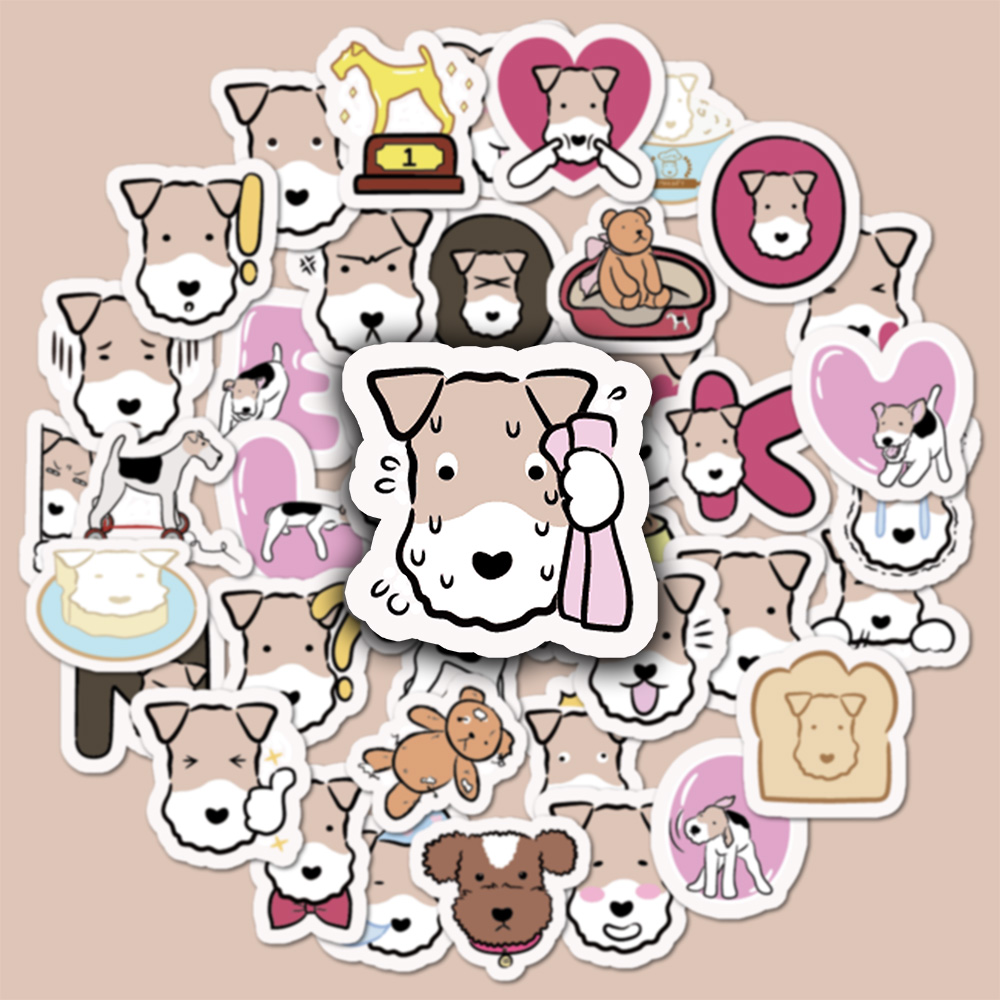 Memo Pad Sticky - 40pcs Cute Cartoon WIRE FOX TERRIER