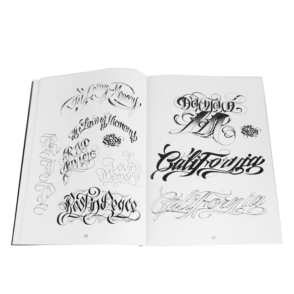 Carbon Copy Book - Tattoo Book Design English Words Flash