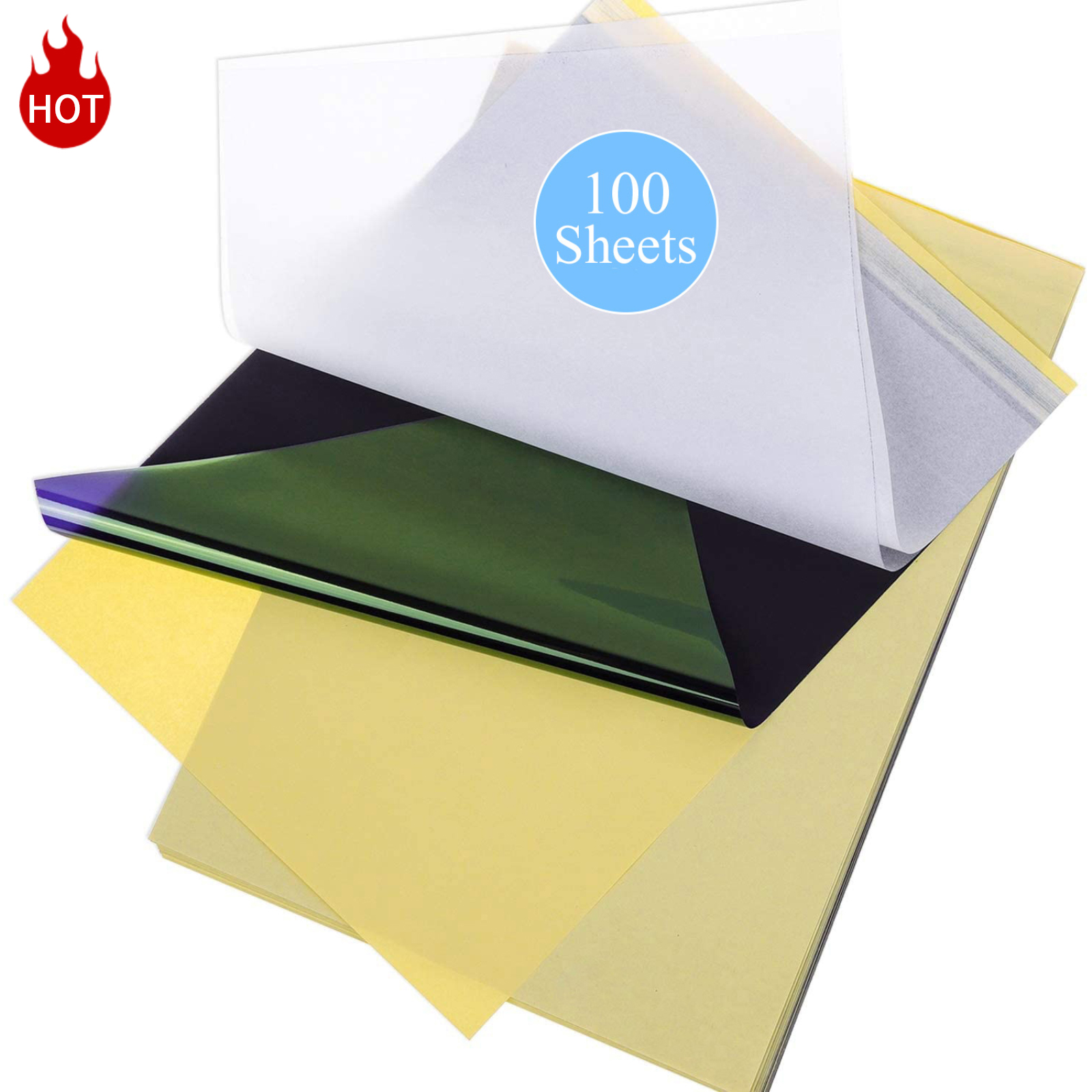 Carbon Copy Book - Tattoo Transfer Pape POSEIDON 10/30/50/100Pcs A4