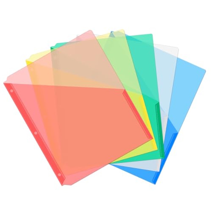 Paper Punch 3 Hole - 5 Pack Binder Pockets 3 Hole