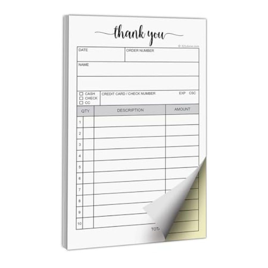 Carbon Copy Book - Pad with Carbon Copies for Small