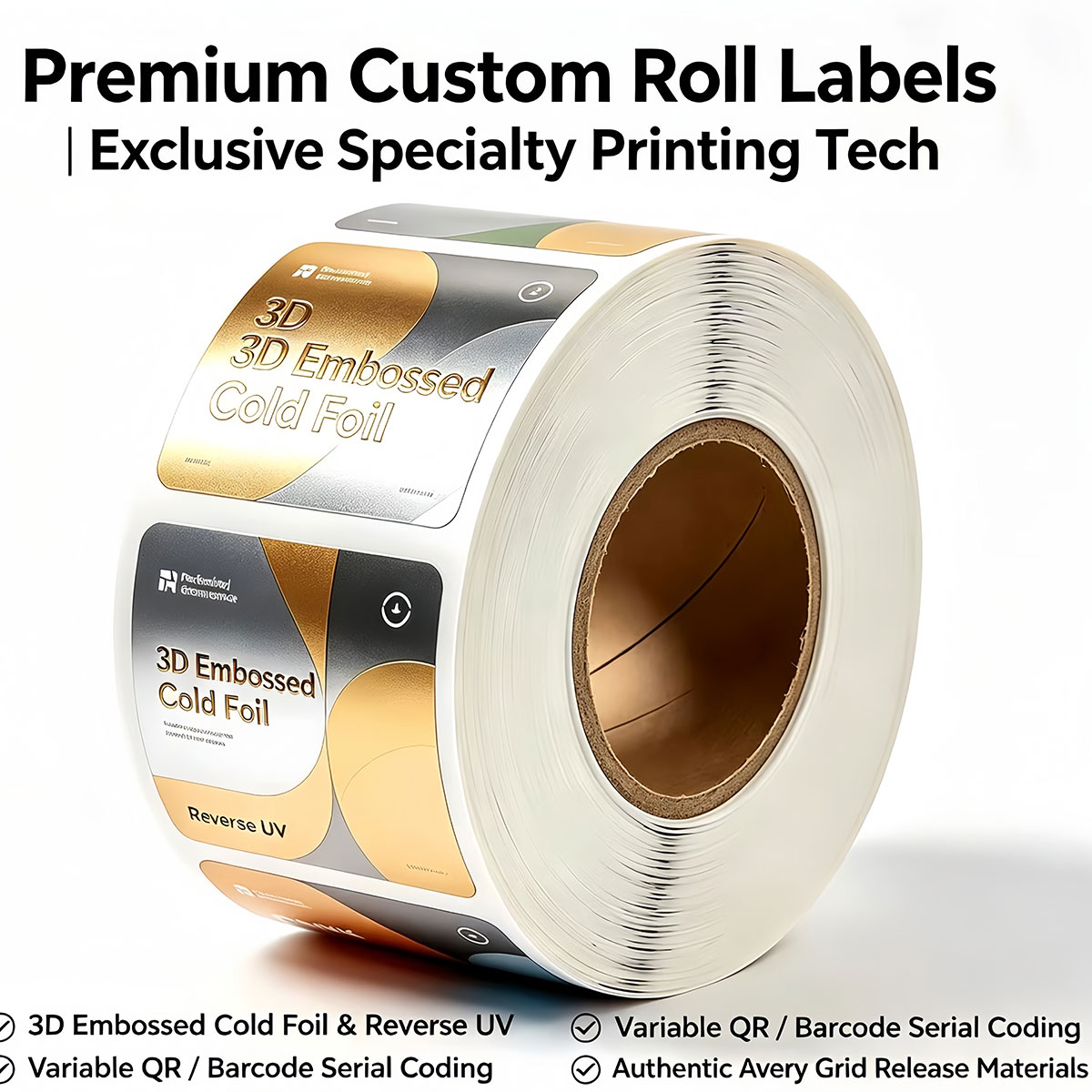 Sticker Label Roll - Premium 3D UV Roll Label Matte