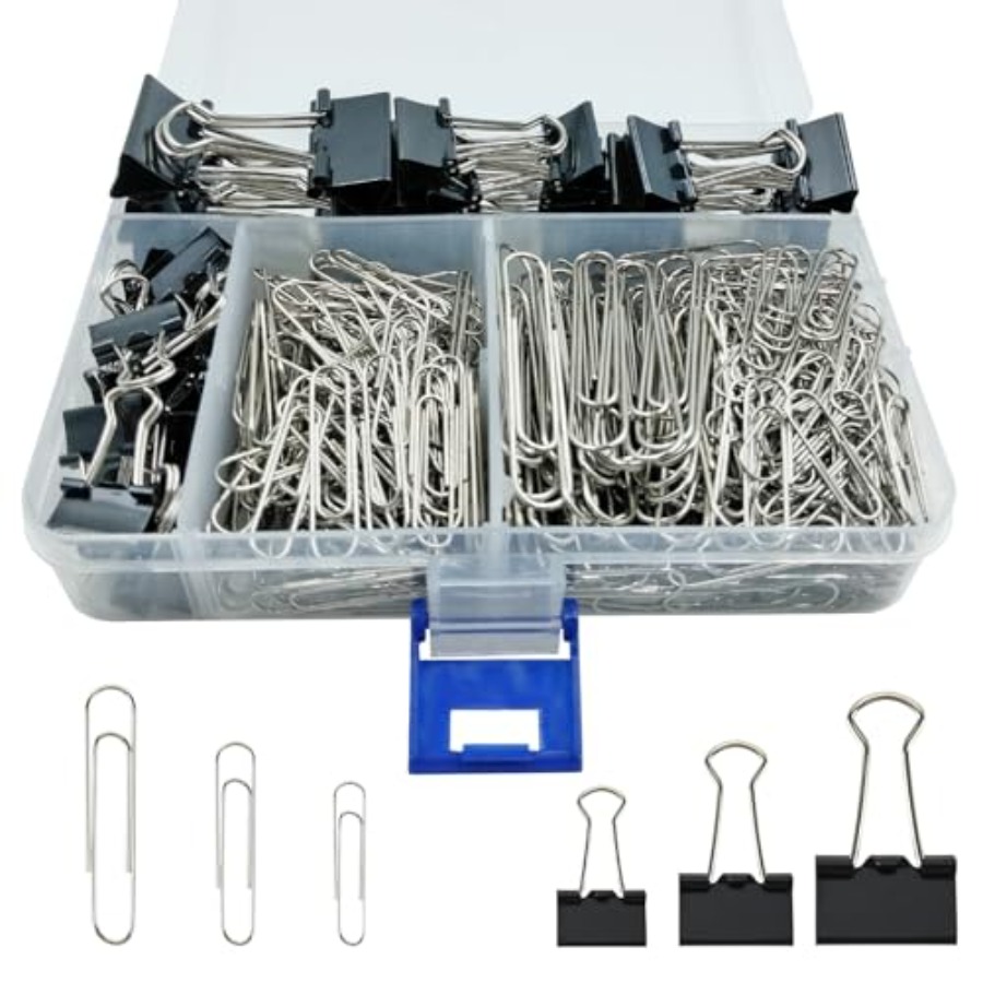 340 PCS Paper Clips and Binder - Binder Clip Assorted บทวิจารณ์และราคา
