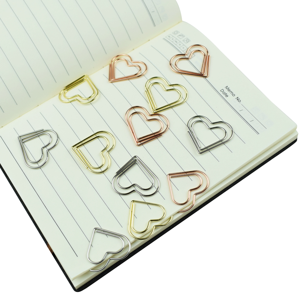 12-Piece Set Heart Paper Clips - Binder Clip Assorted บทวิจารณ์และราคา