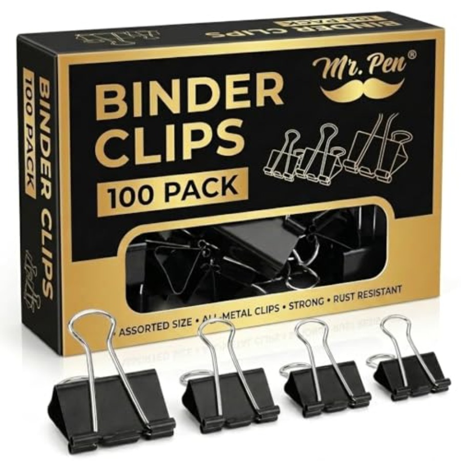 - Binder Clips, 100 pcs, Assor - Binder Clip Assorted บทวิจารณ์และราคา