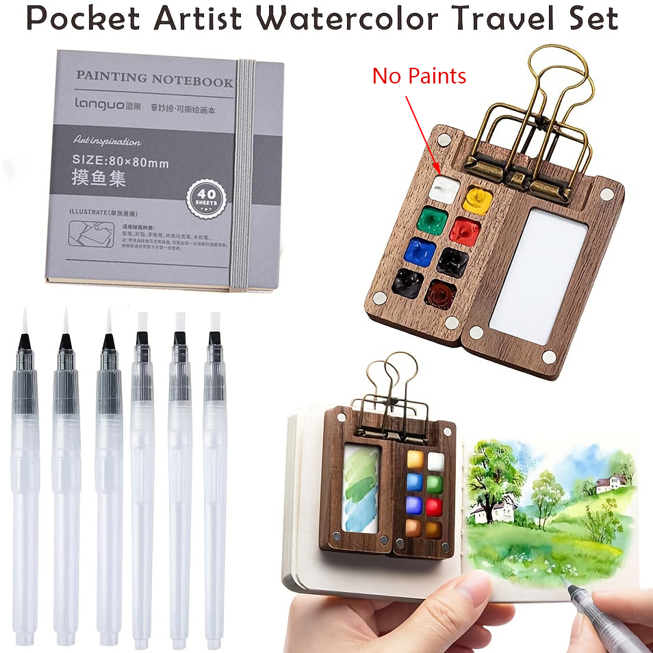 Portable Watercolor Set Travel - Binder Clip Assorted บทวิจารณ์และราคา