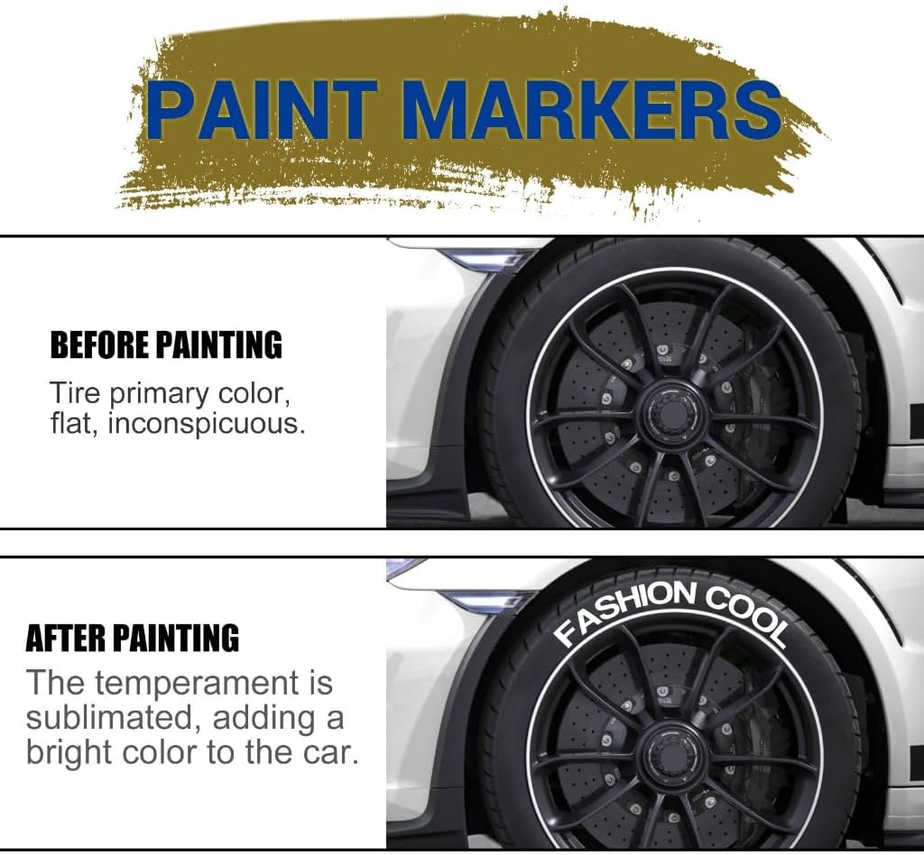 White Waterproof Cars Wheel Ti - Whiteboard Marker Set บทวิจารณ์และราคา