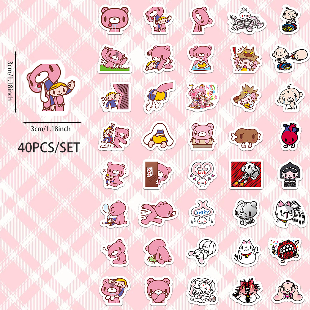40pcs Cartoon Gloomy Bear & CH - Memo Pad Sticky บทวิจารณ์และราคา