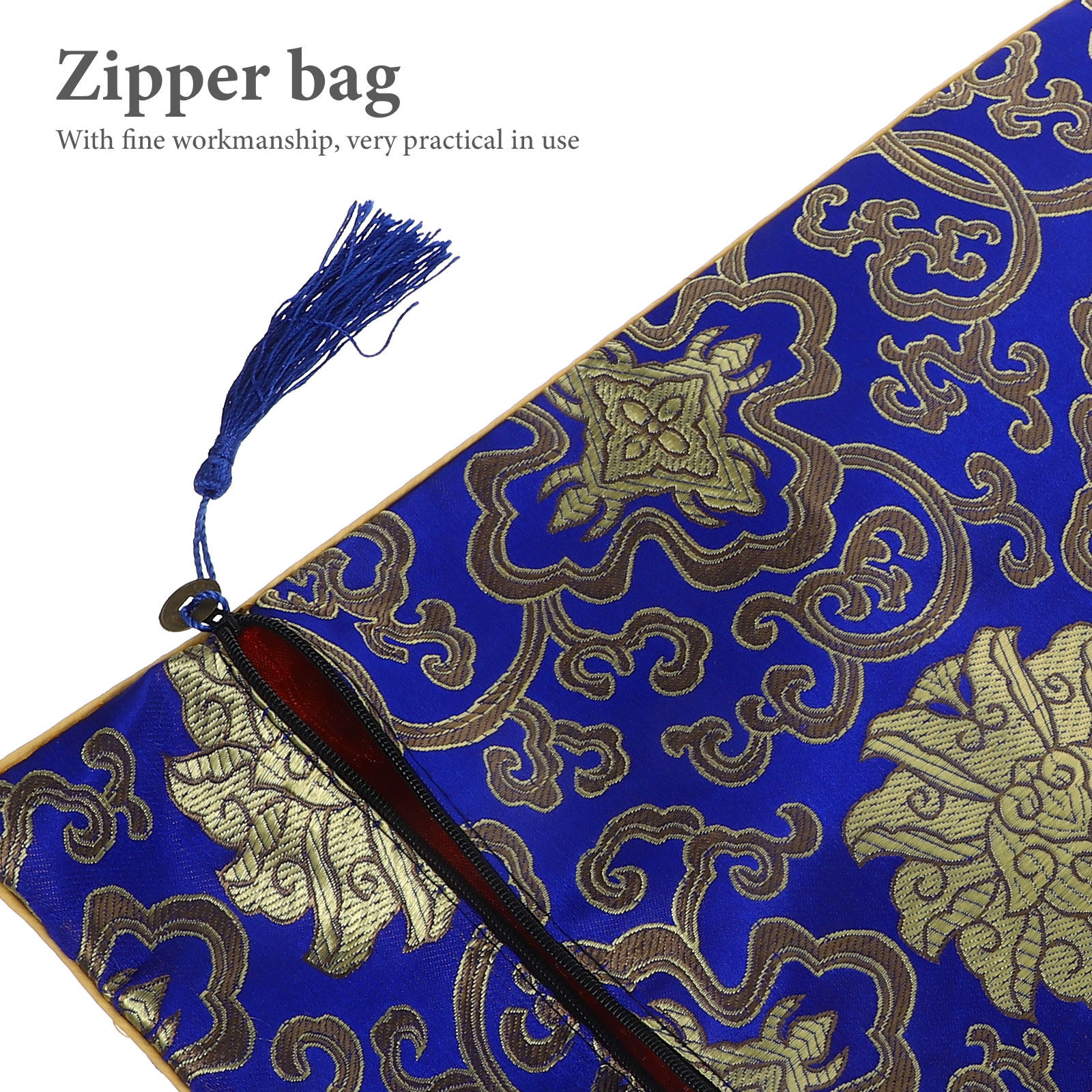 Chic Chinese Pattern Zipper Pe - Pencil Case Large บทวิจารณ์และราคา
