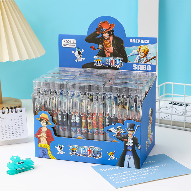 Anime One Piece 12/24Pcs Black - Gel Ink Pen Set บทวิจารณ์และราคา
