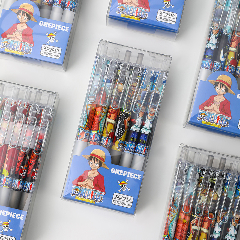 Anime One Piece 12/24Pcs Black - Gel Ink Pen Set บทวิจารณ์และราคา