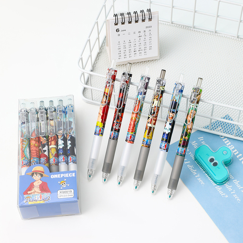 Anime One Piece 12/24Pcs Black - Gel Ink Pen Set บทวิจารณ์และราคา