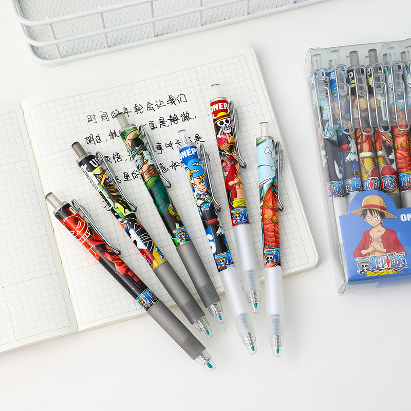 Anime One Piece 12/24Pcs Black - Gel Ink Pen Set บทวิจารณ์และราคา