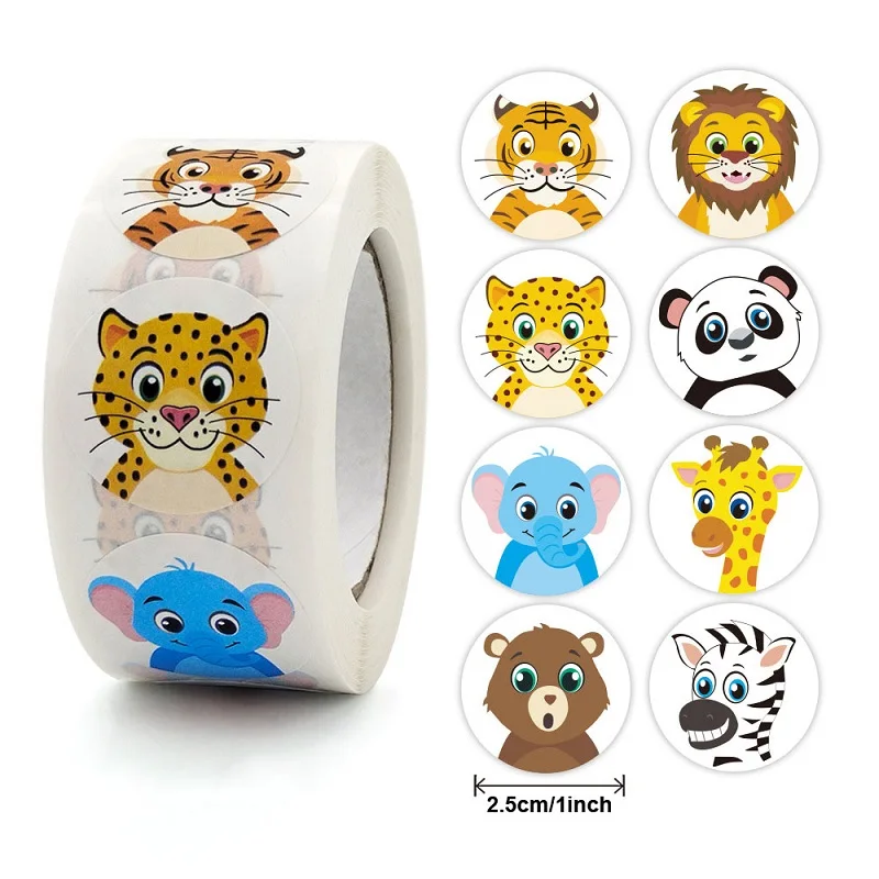100-500pc Stickers Rolling Ani - Sticker Label Roll บทวิจารณ์และราคา