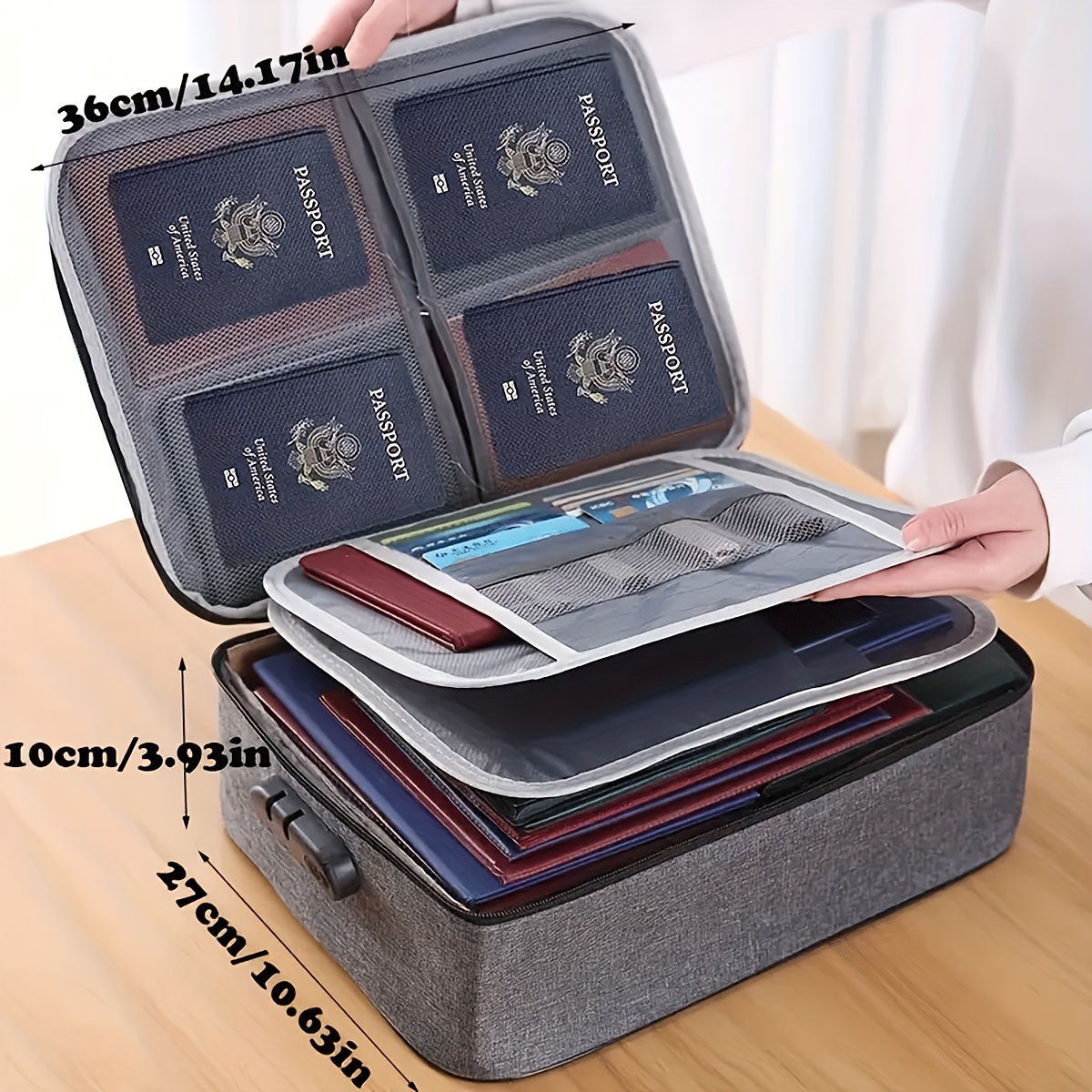 Lockable File Storage Bag,3-La - Portfolio Folder Zip บทวิจารณ์และราคา