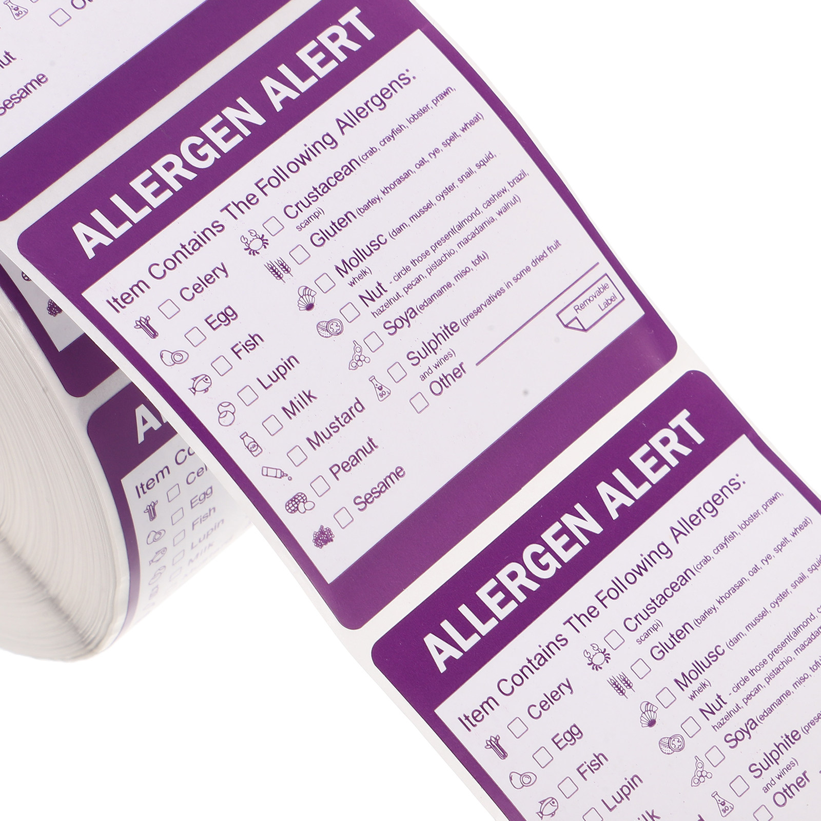 2 Rolls 2 Inch Allergen Safety - Sticker Label Roll บทวิจารณ์และราคา