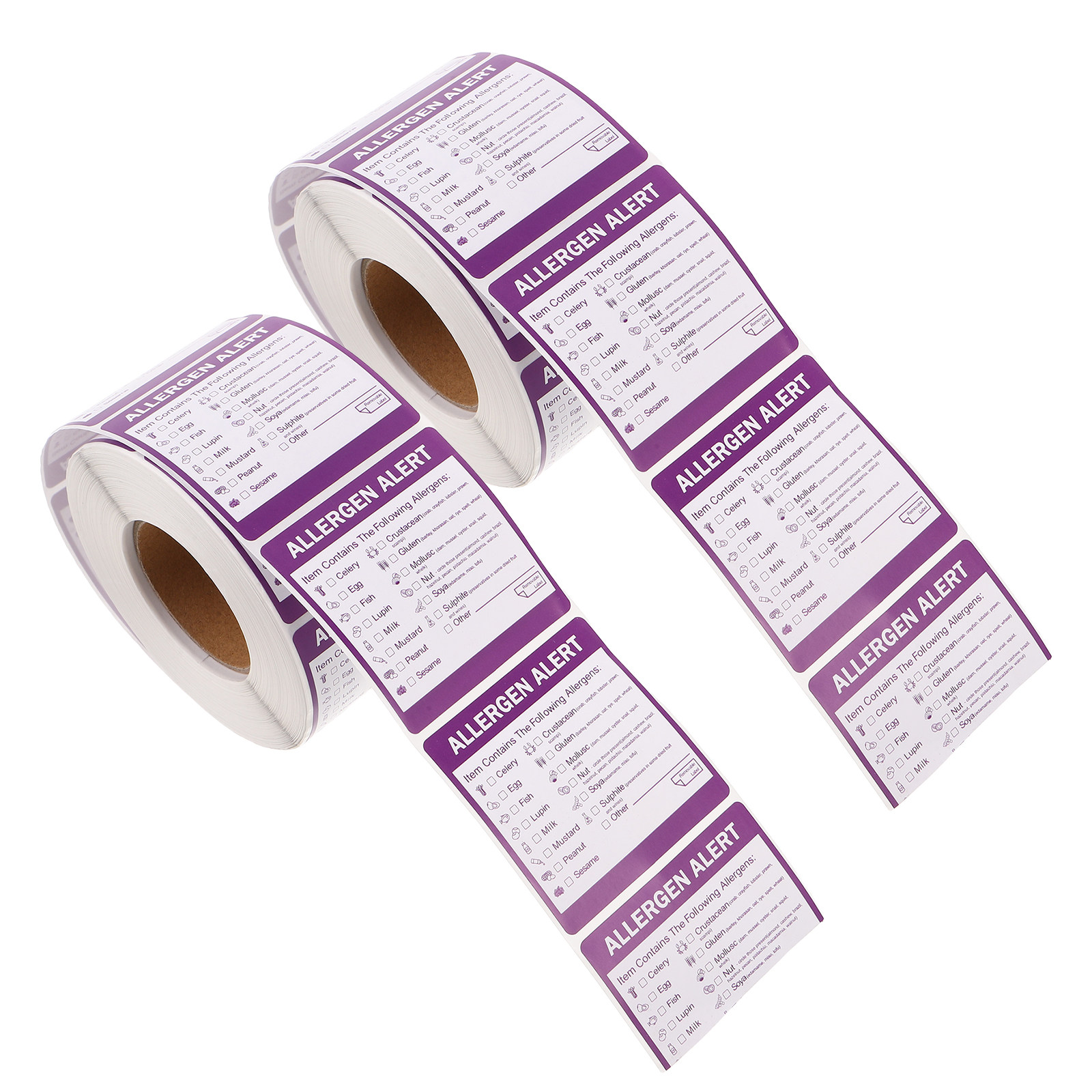 2 Rolls 2 Inch Allergen Safety - Sticker Label Roll บทวิจารณ์และราคา