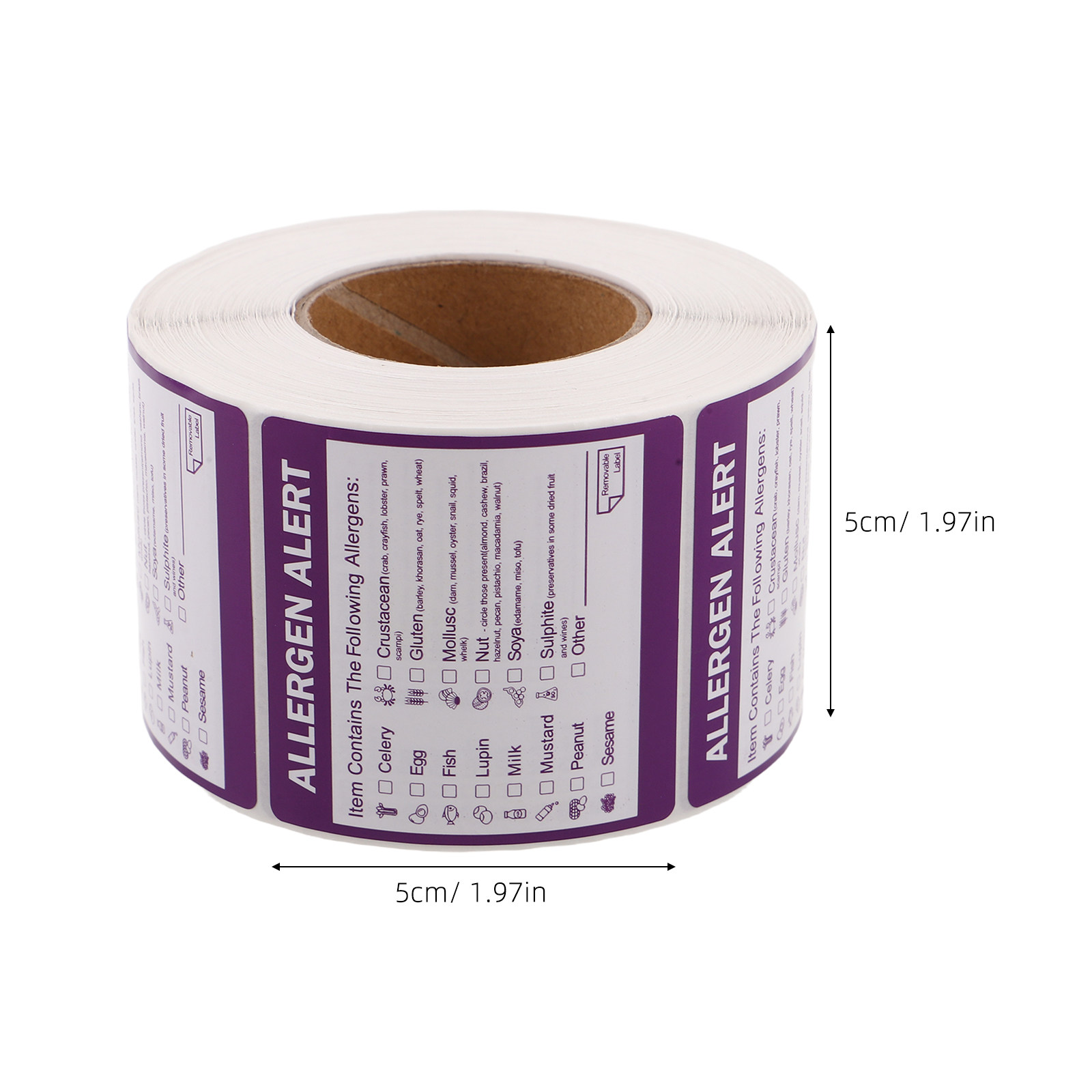 2 Rolls 2 Inch Allergen Safety - Sticker Label Roll บทวิจารณ์และราคา