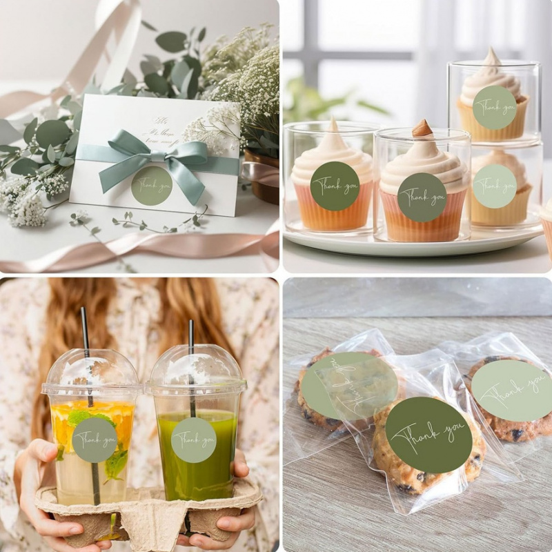 500pcs/rollSpring Green Thank  - Memo Pad Sticky บทวิจารณ์และราคา