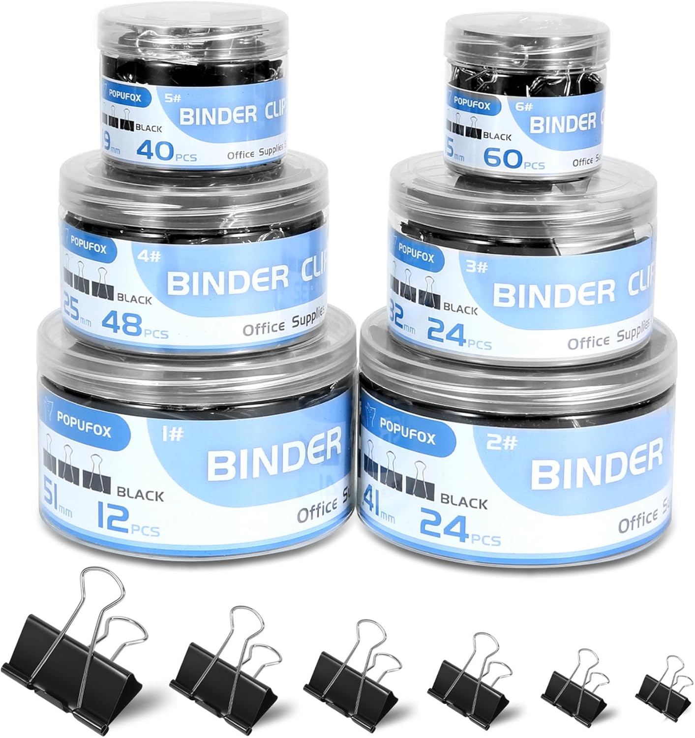 Binder Clips 208 PCS Assorted  - Binder Clip Assorted บทวิจารณ์และราคา