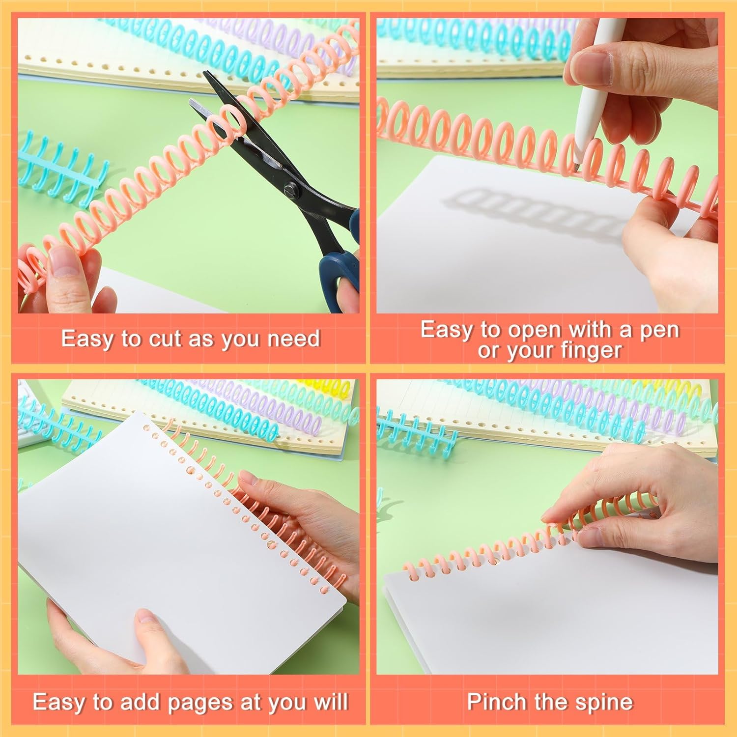 50 Pcs Comb Binding Spines 1/2 - Binding Comb Plastic บทวิจารณ์และราคา