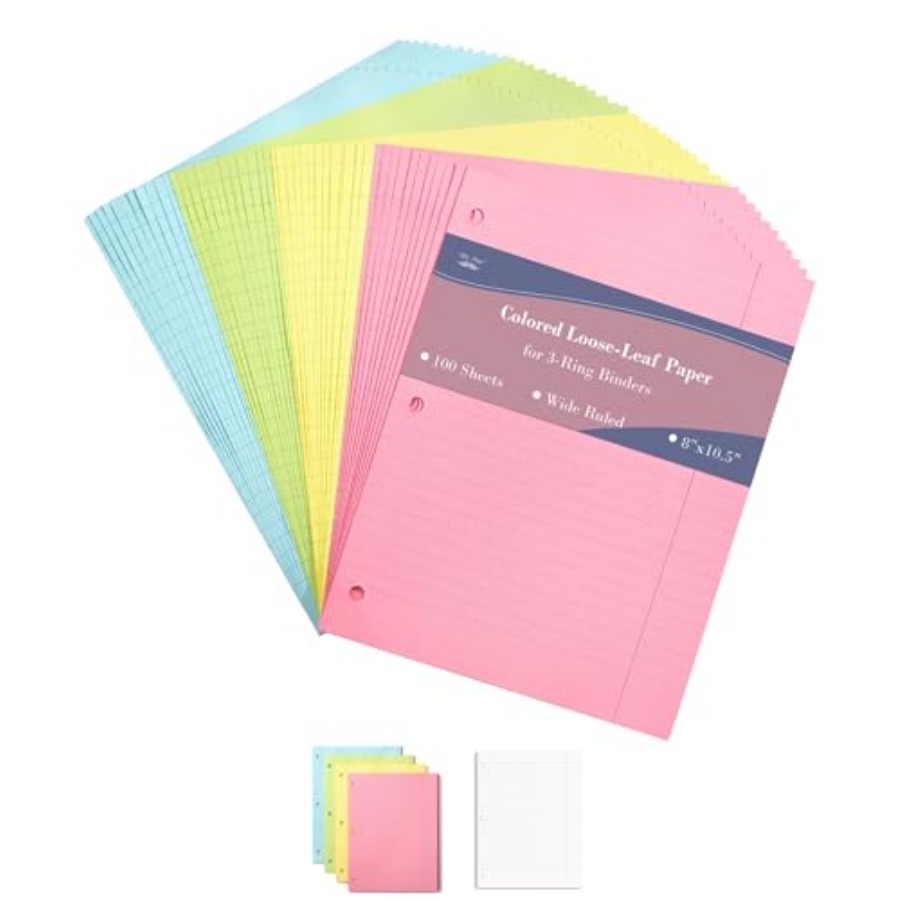 Mr. Pen- Colored Loose Leaf Pa - Paper Punch 3 Hole บทวิจารณ์และราคา