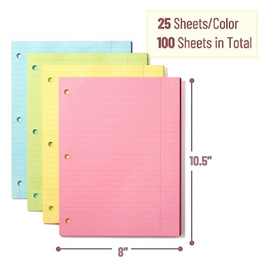 Mr. Pen- Colored Loose Leaf Pa - Paper Punch 3 Hole บทวิจารณ์และราคา