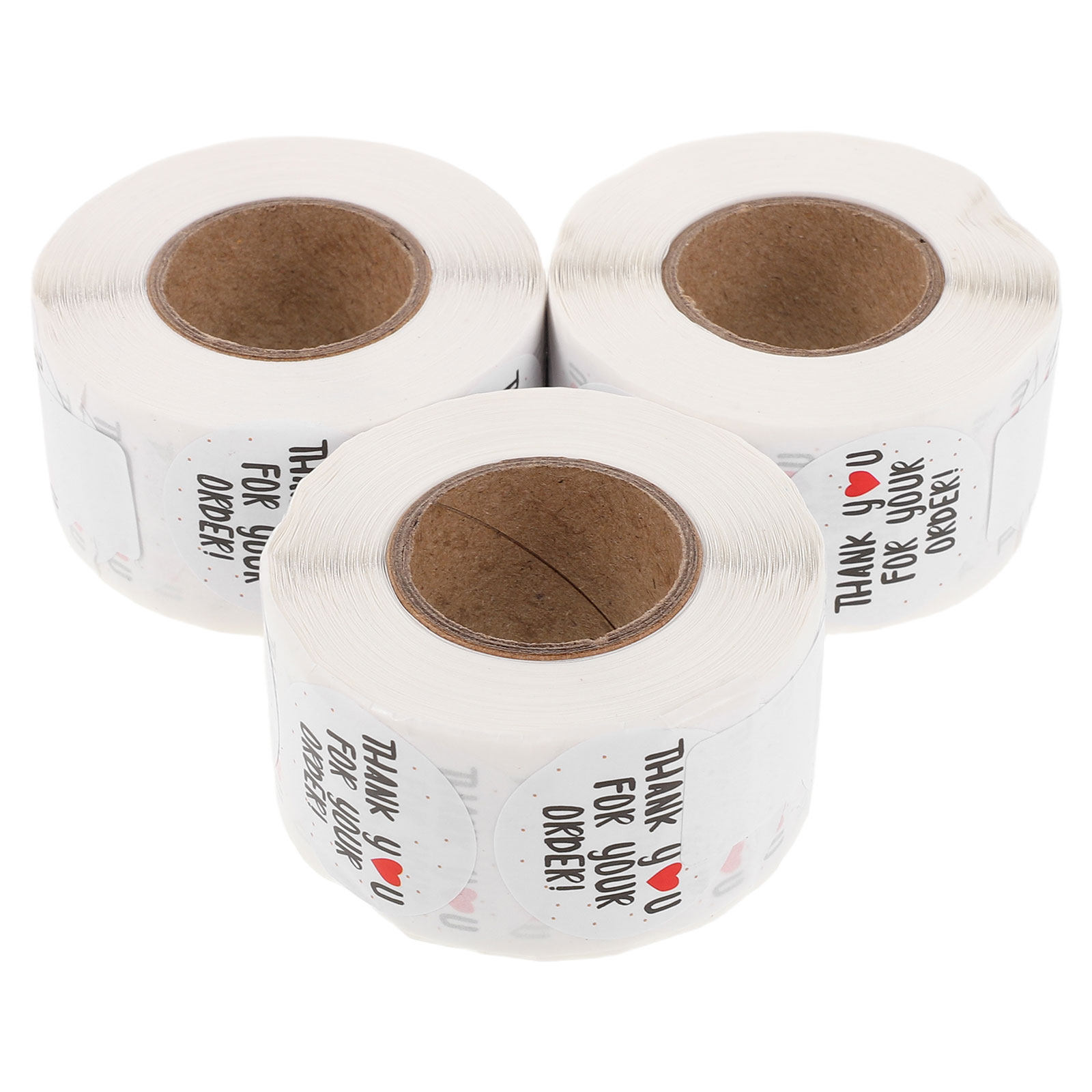 3 Roll Easy-Peel Round Thank Y - Sticker Label Roll บทวิจารณ์และราคา