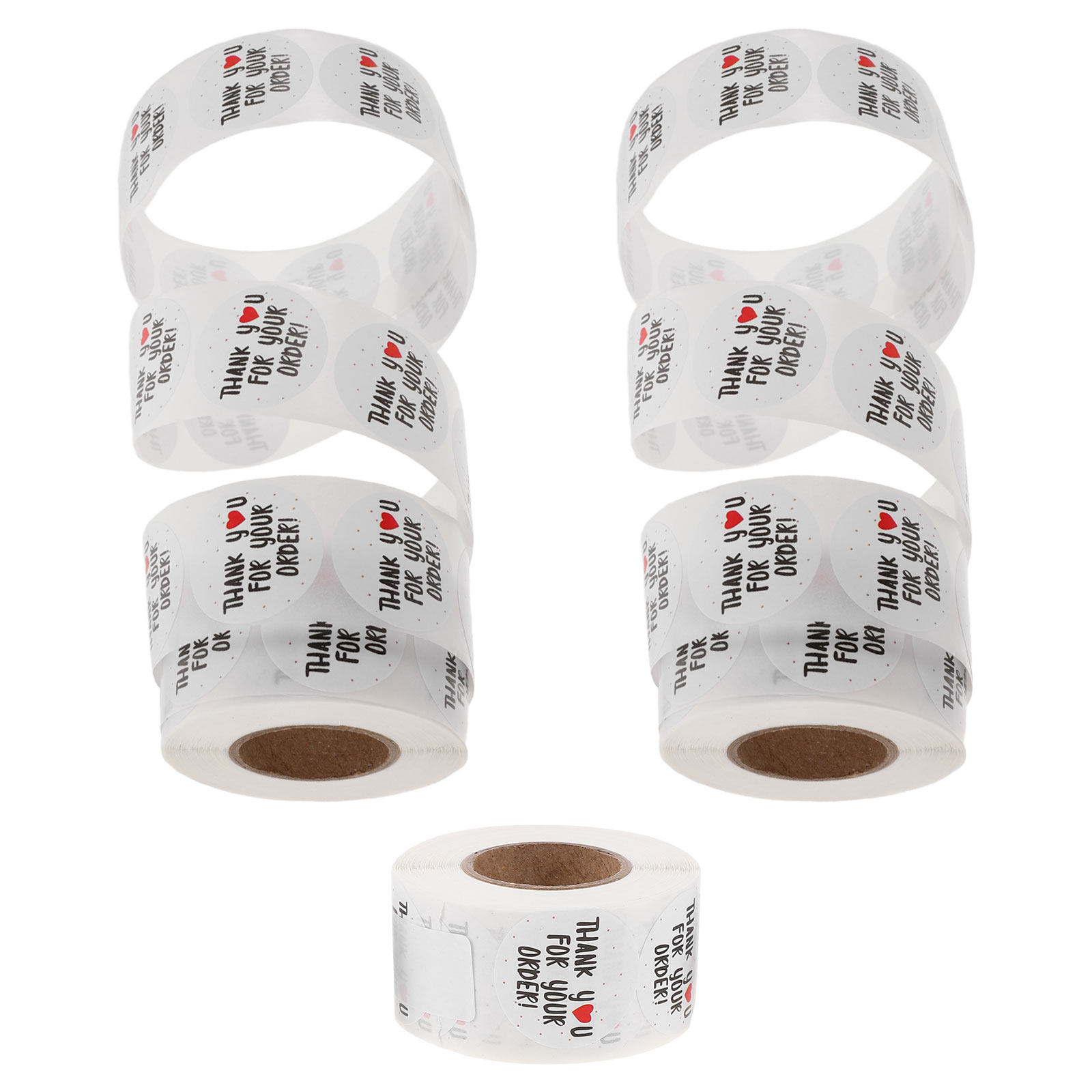 3 Roll Easy-Peel Round Thank Y - Sticker Label Roll บทวิจารณ์และราคา