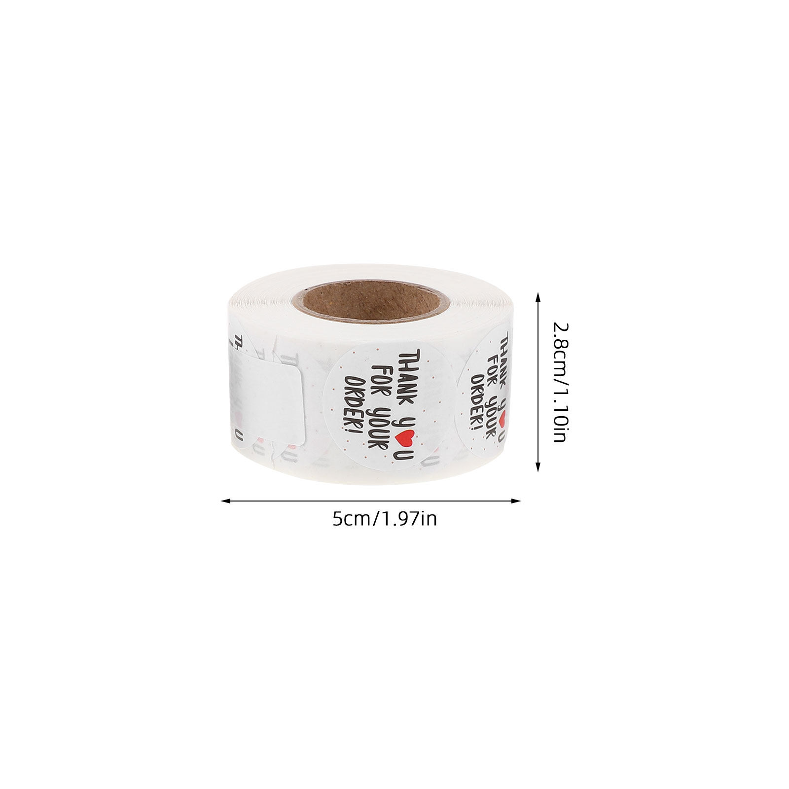 3 Roll Easy-Peel Round Thank Y - Sticker Label Roll บทวิจารณ์และราคา