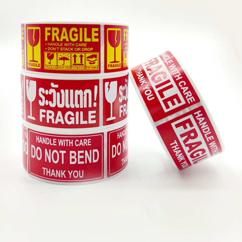 250Paste/Roll Fragile English  - Sticker Label Roll บทวิจารณ์และราคา