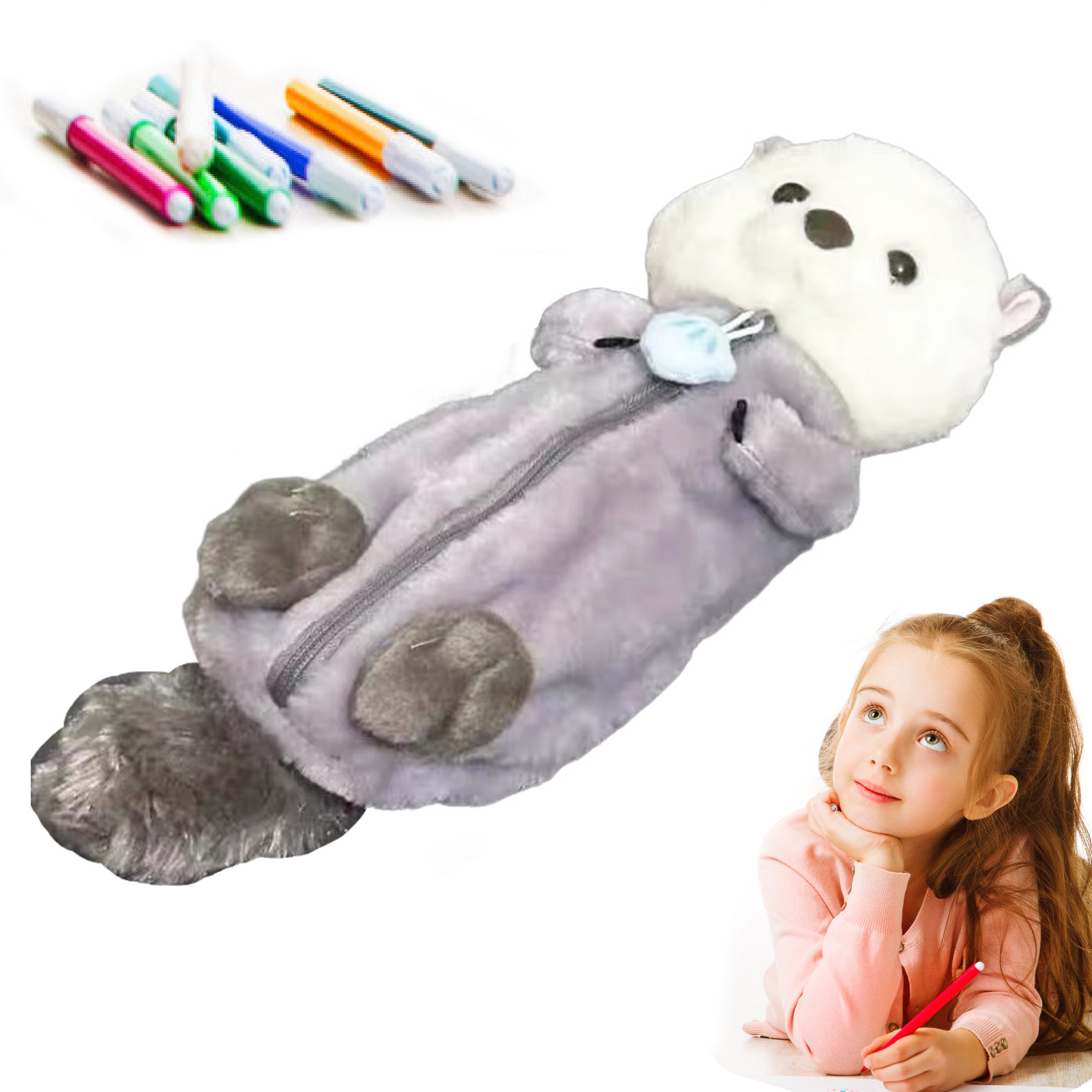 Creative Plush Toy Pencil Case - Stationery Office บทวิจารณ์และราคา
