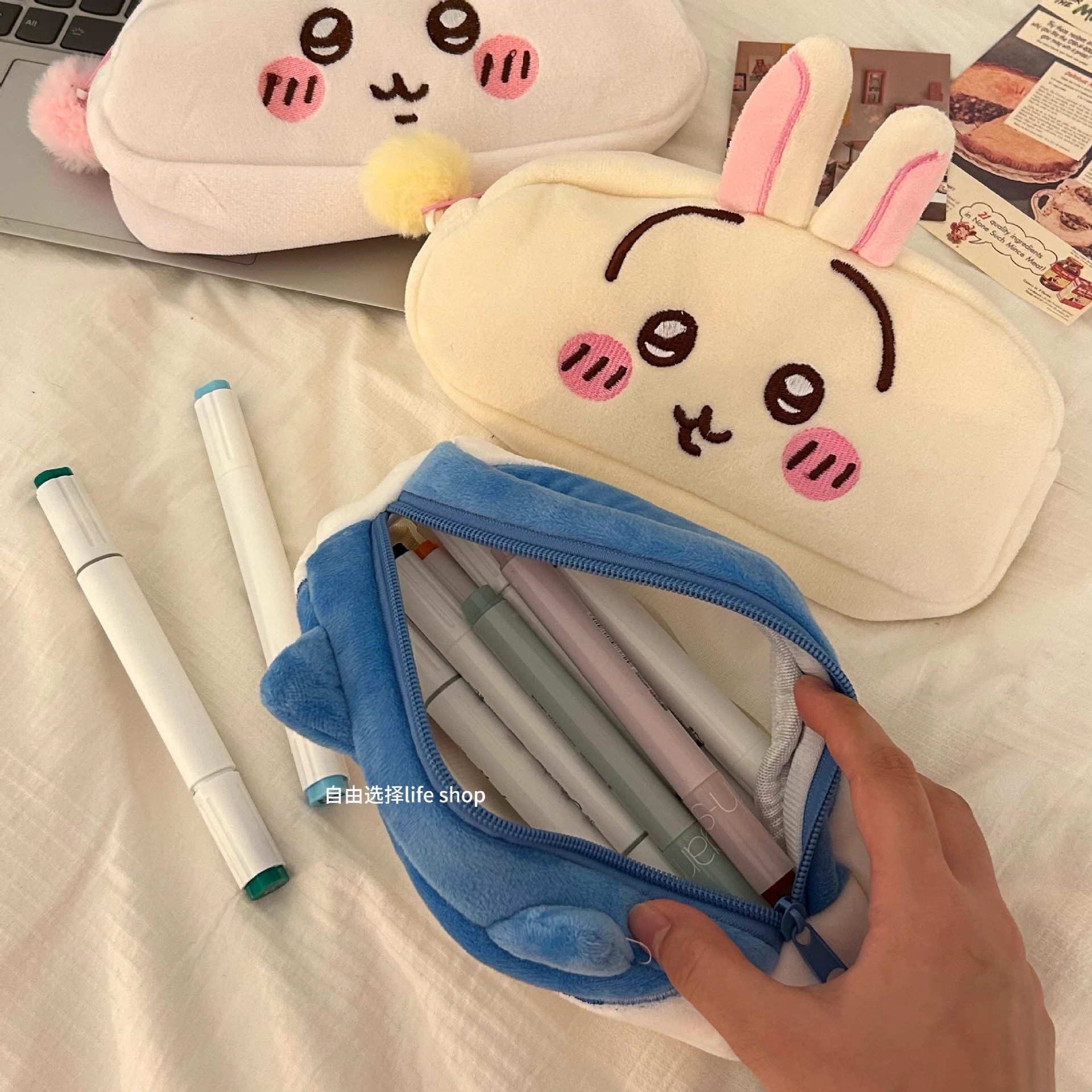 jiyi Plush Pencil Bag Hachiwar - Pencil Case Large บทวิจารณ์และราคา