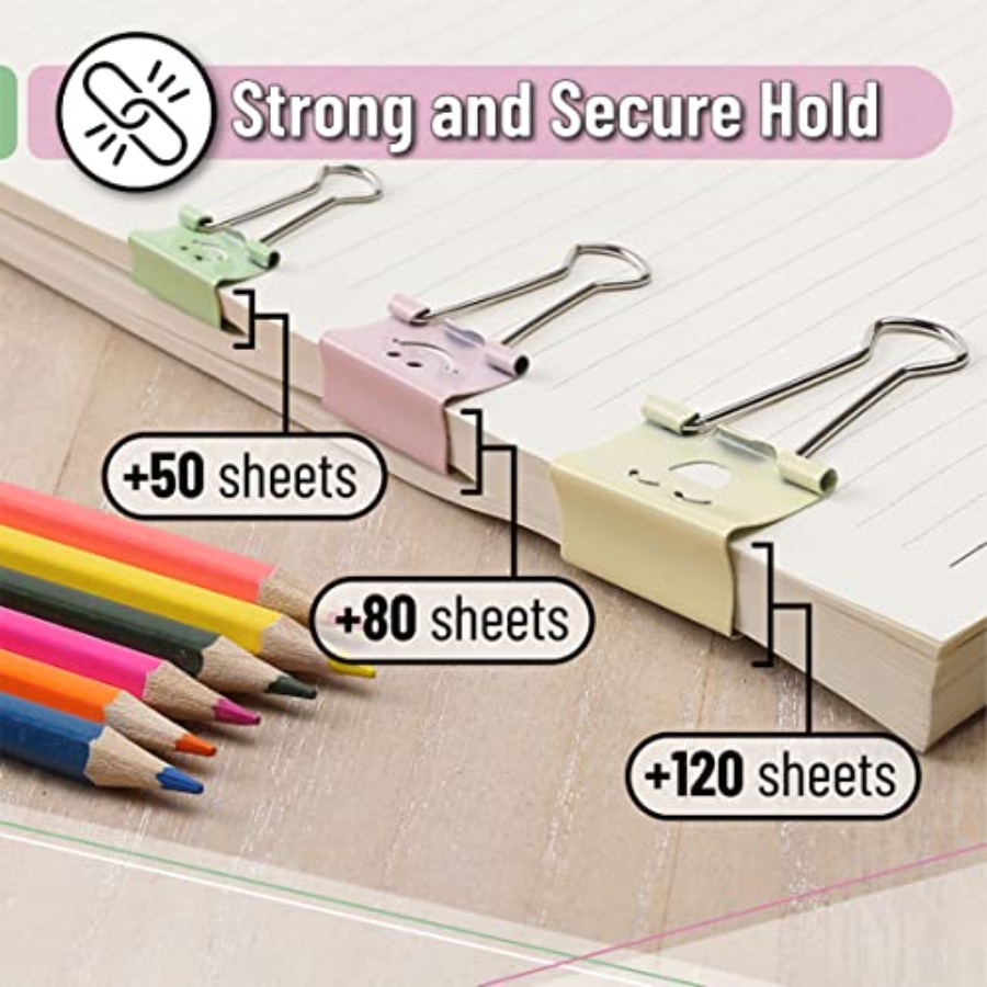 - Cute Binder Clips, 80 pcs, A - Binder Clip Assorted บทวิจารณ์และราคา