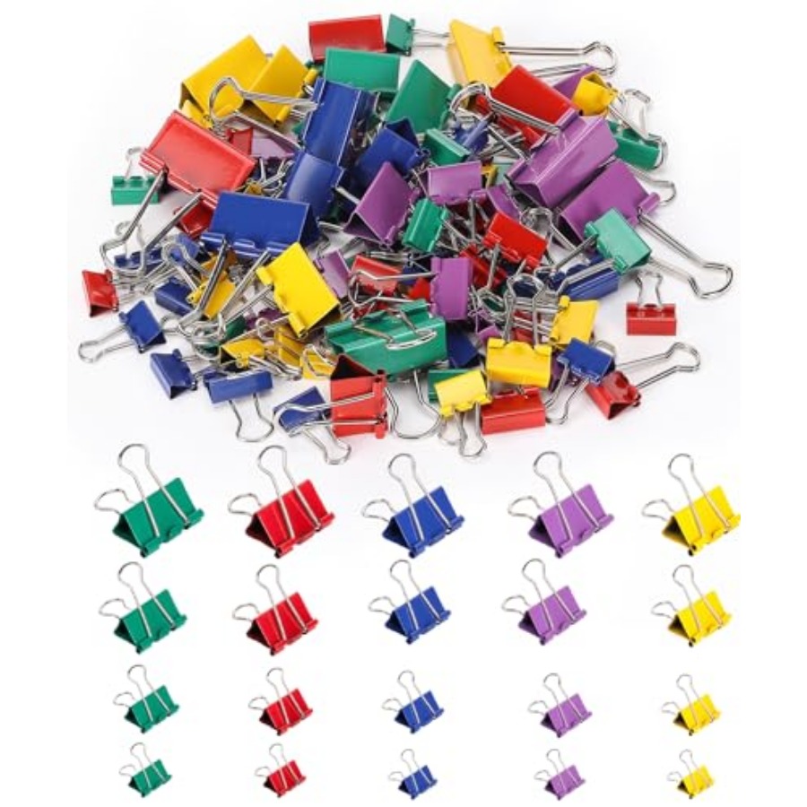 - Metal Binder Clips, 100 pcs, - Binder Clip Assorted บทวิจารณ์และราคา