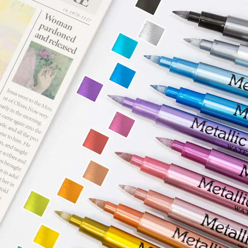 24 Colors Metallic Acrylic Pai - Whiteboard Marker Set บทวิจารณ์และราคา