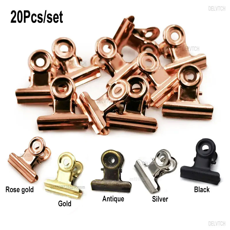 20PCS/Set 21mm*23mm Round Meta - Binder Clip Assorted บทวิจารณ์และราคา
