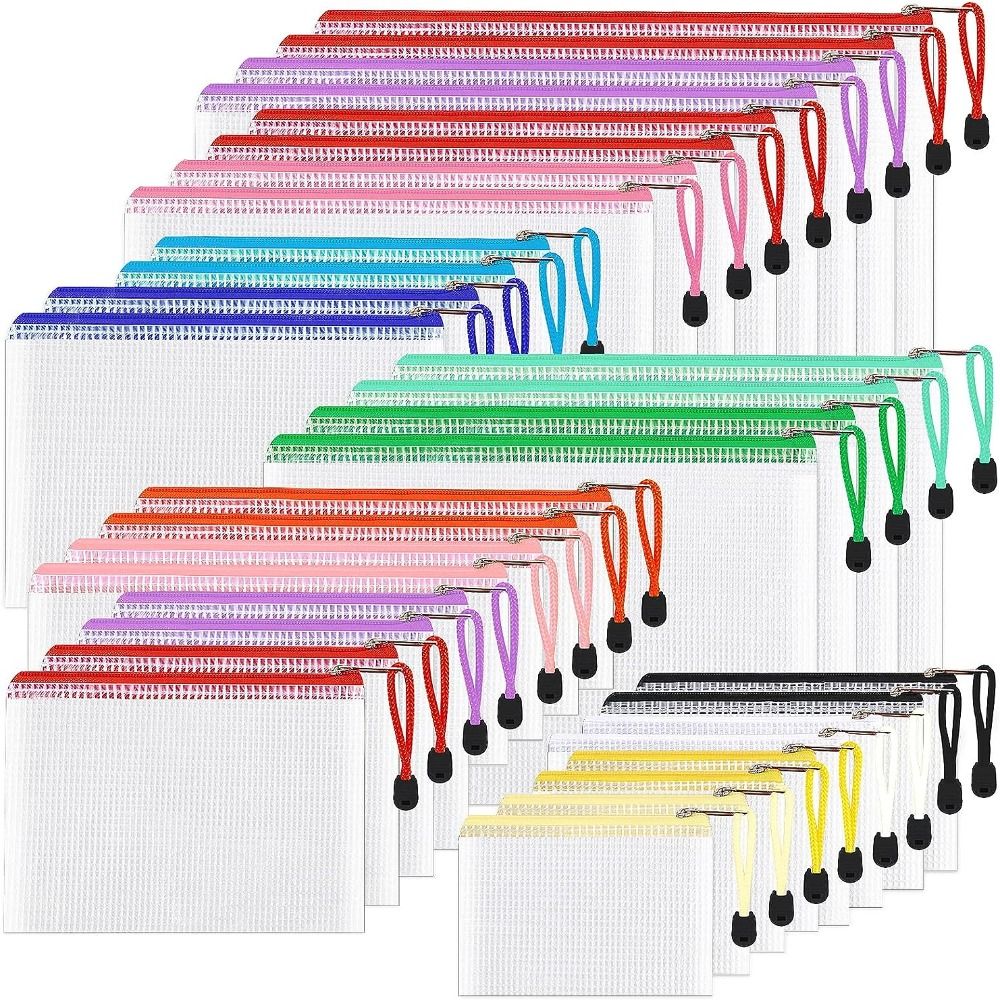 Cosmetic Makeup Bags Mesh Zipp - Portfolio Folder Zip บทวิจารณ์และราคา