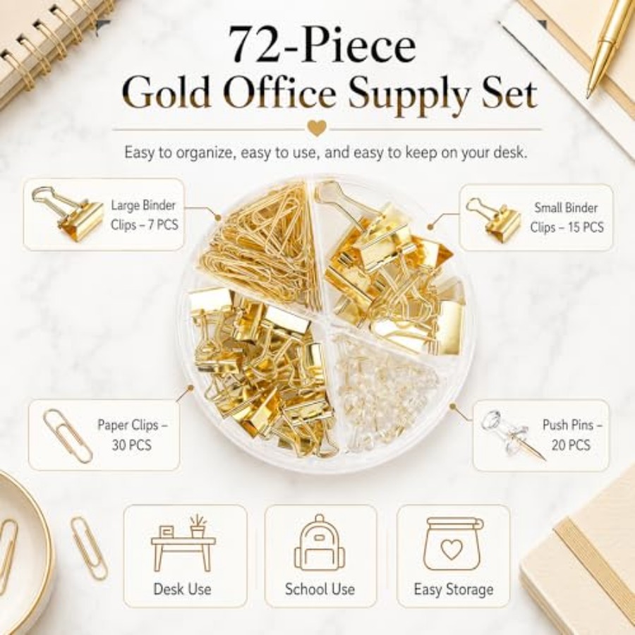 Paper Binder and Clips Set, Me - Binder Clip Assorted บทวิจารณ์และราคา
