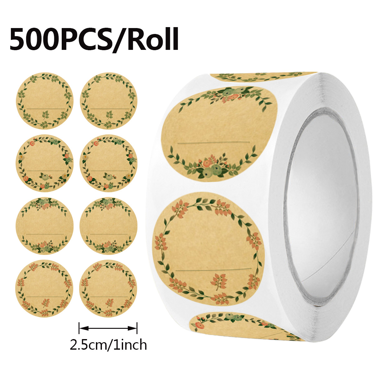 JCAC 500pcs/roll Blank Writabl - Sticker Label Roll บทวิจารณ์และราคา