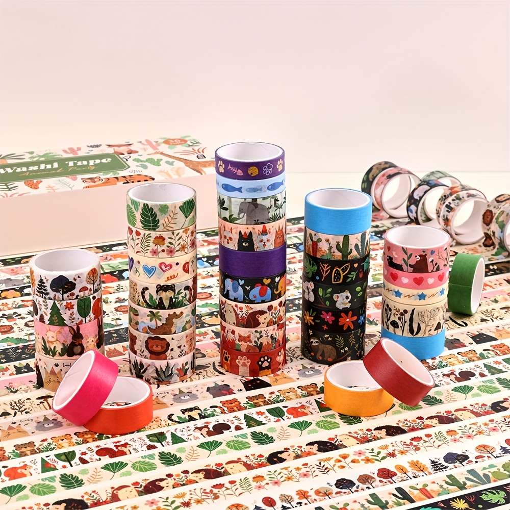 36 Rolls Vintage Animal Party  - Washi Tape Set บทวิจารณ์และราคา