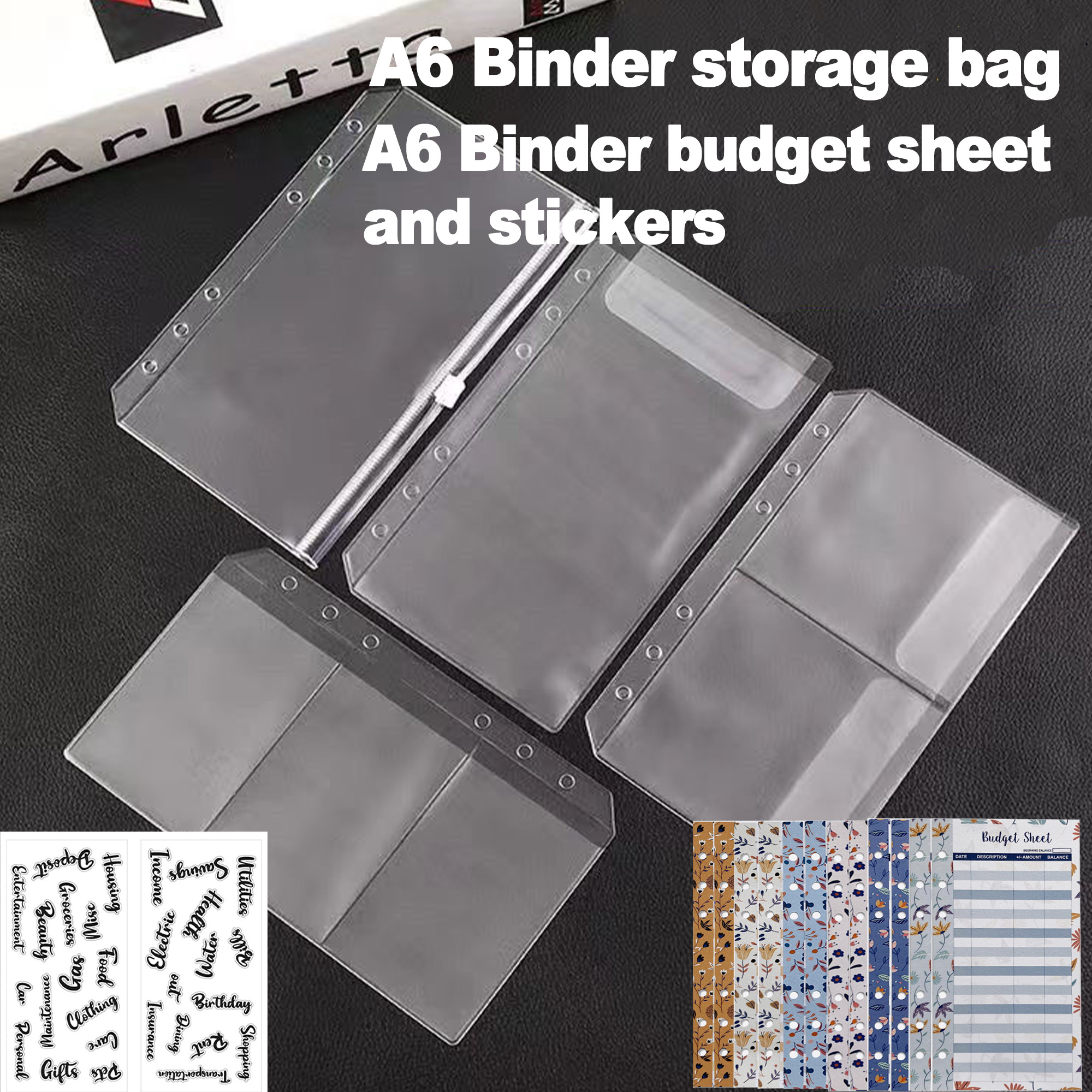 A6 Binder Pockets 6 Holes Cash - Portfolio Folder Zip บทวิจารณ์และราคา