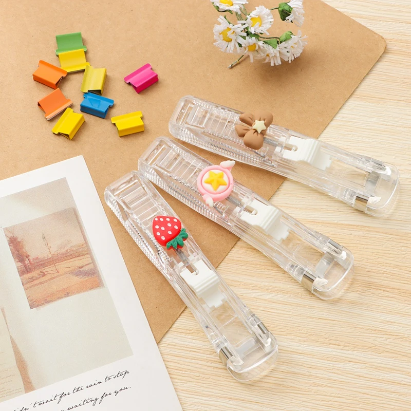 New Push Clip Stapler Staple R - Binder Clip Assorted บทวิจารณ์และราคา