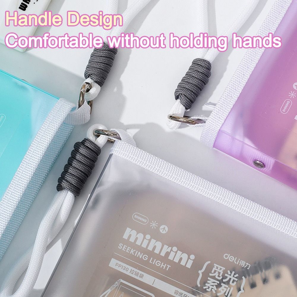 Portable Transparent A4 Zipper - Is Stationery Office Supply บทวิจารณ์และราคา