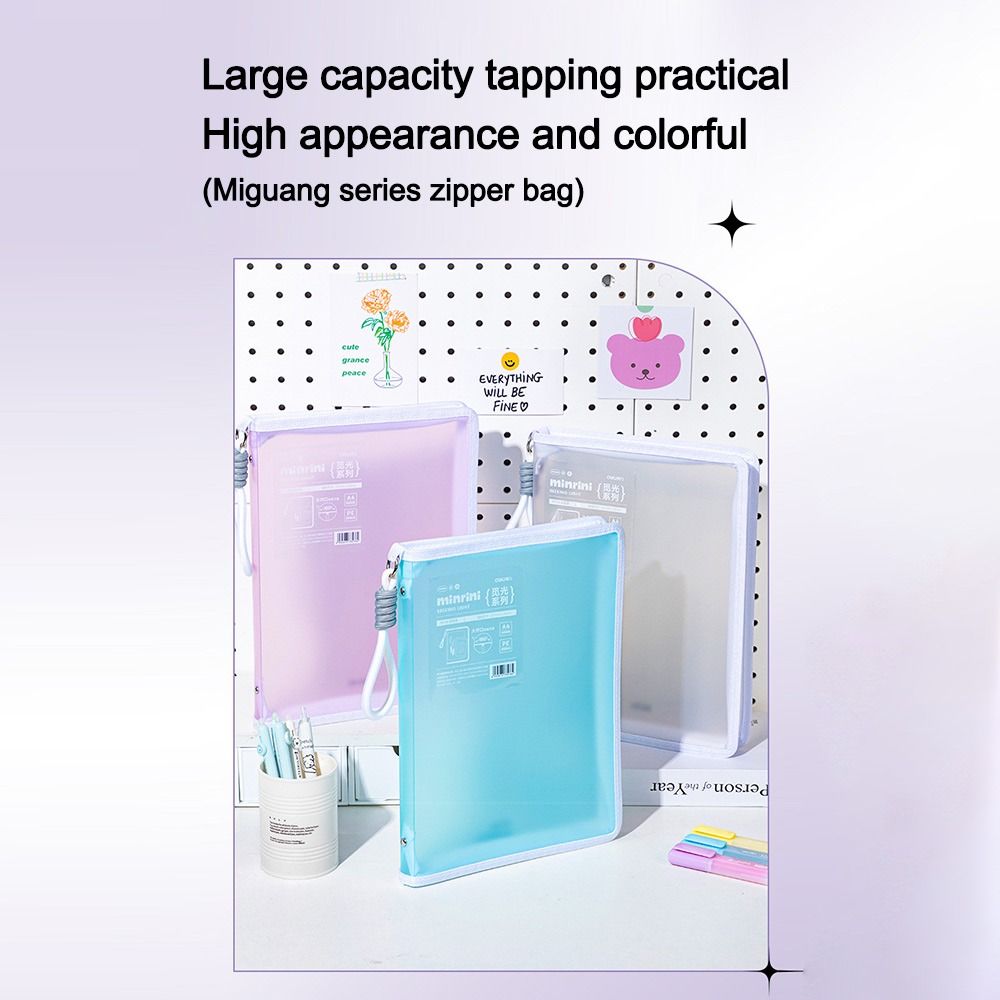 Portable Transparent A4 Zipper - Is Stationery Office Supply บทวิจารณ์และราคา