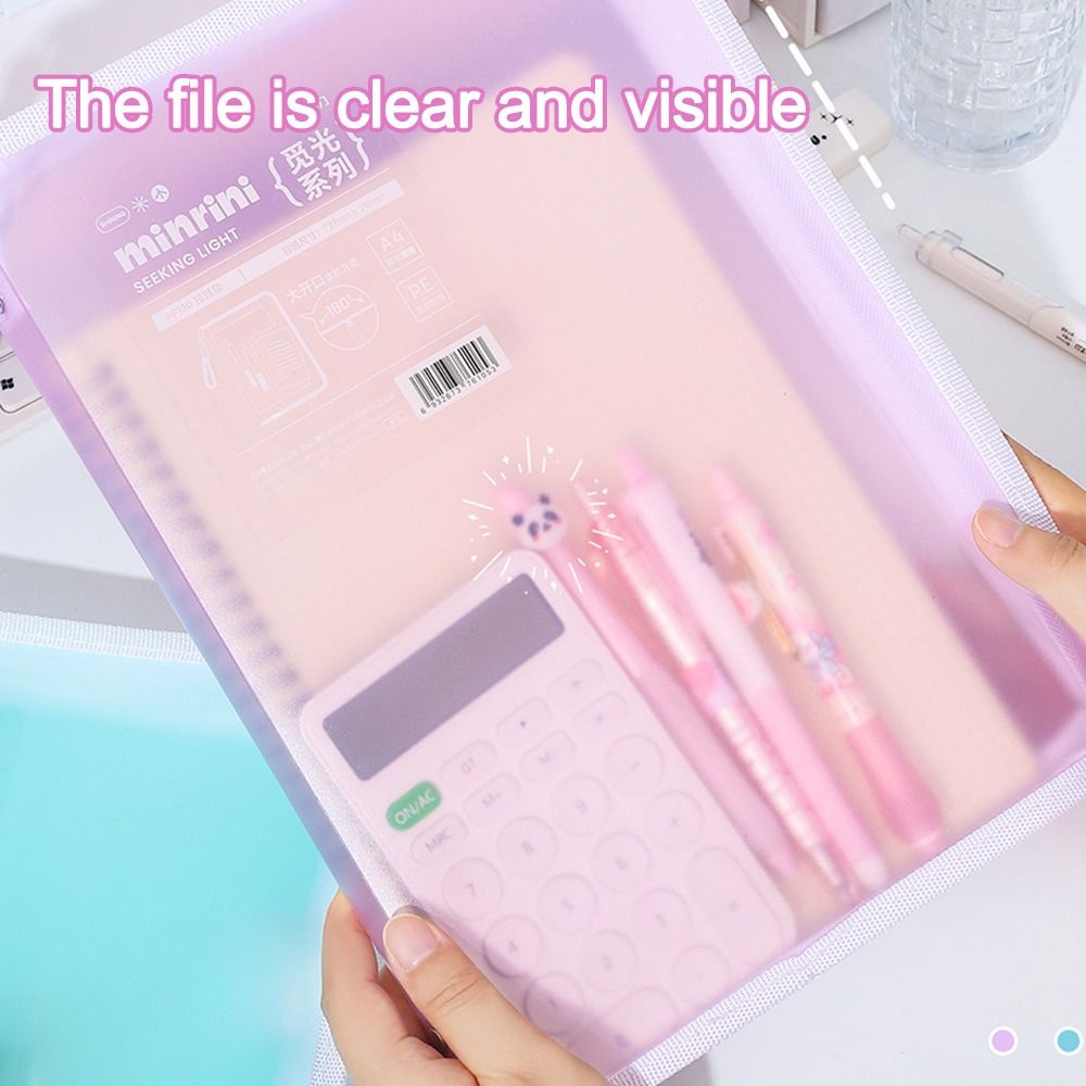 Portable Transparent A4 Zipper - Is Stationery Office Supply บทวิจารณ์และราคา