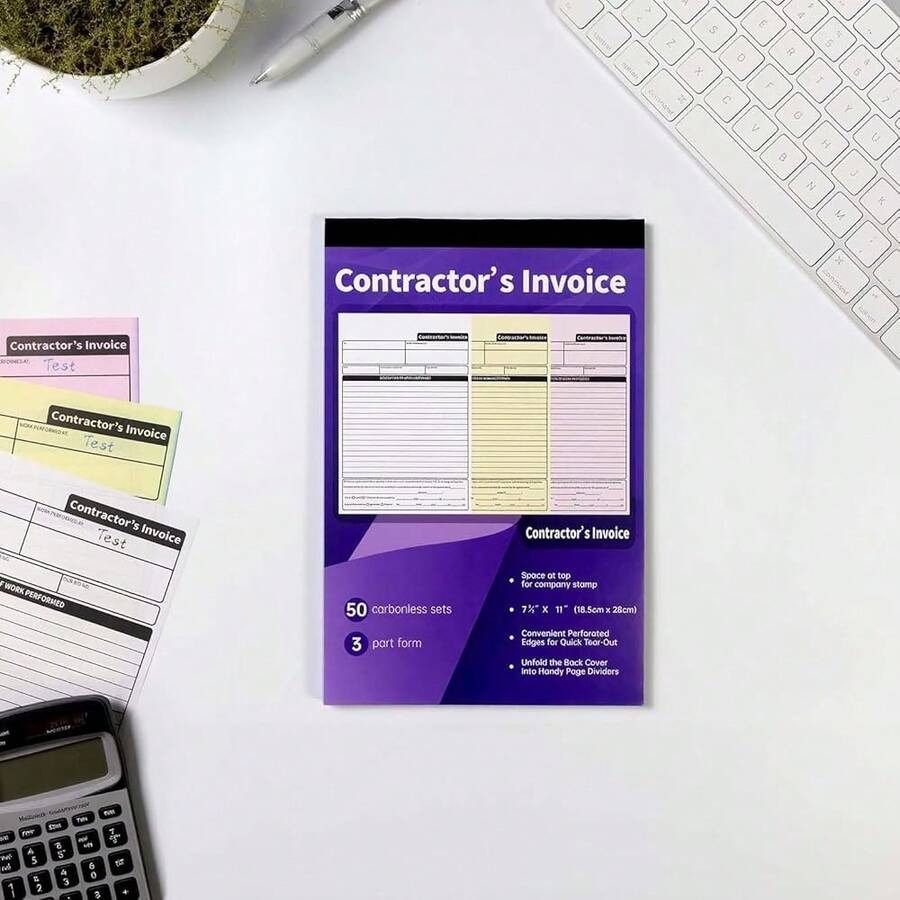 Carbonless Contractor Invoice  - Carbon Copy Book บทวิจารณ์และราคา